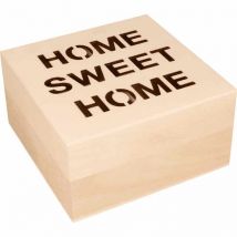 Boite À Thé 17 X 17 X 8 Cm - Home Sweet Home - Artemio