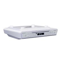 Lenco Radio-réveil De Cuisine Avec Lecteur Cd Bluetooth Et Télécommande Série Kcr-150 Blanc
