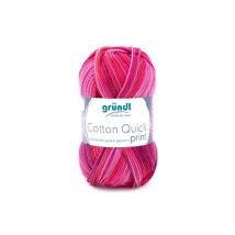 Fil De Coton À Tricoter Cotton Quick Print - Ppsc - Gründl 235 Rose