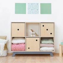 Meuble De Rangement Nabosky Gris 2x3 - Benlemi