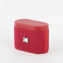 Kodak Soundbrix Enceinte Portable Sans Fil - Connexion Jusqu'à 100 Enceintes - Dock Magnétique Et Son Puissant 5w - 3h D'Autonomie - Rouge