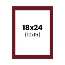 Passe-partout - Rouge - 18x24cm - Photo 10x15cm - Pour Cadre - Encadrement - Amt