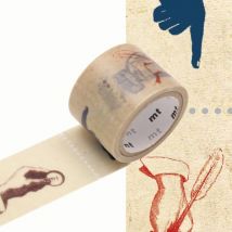 Masking Tape Mt 2,5 Cm Prédécoupé Index - Hands - MT Masking Tape