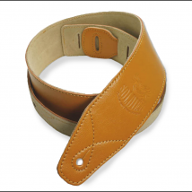 Soldier Sangle Cuir Lisse Marron Clair Avec Motif Surpiqure