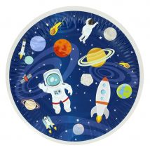 6 Assiettes Espace - Recyclable - Annikids