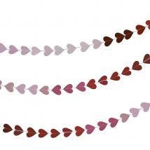 Guirlande Coeur Rouge & Rose Ombré - Ginger Ray