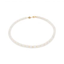 Collier Blima En Pierres Jade Blanc - SLOYA