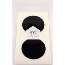 Masking Tape - Masking Tape Mt Casa Seal Sticker Rond En Washi Noir - Black - MT Masking Tape