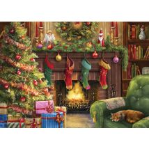 Puzzle 500 Pièces - Cozy Christmas Evening - Bluebird Puzzle