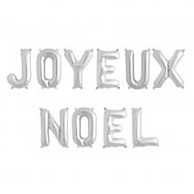Guirlande Joyeux Noël Ballons Argent (2,20 M) - Annikids