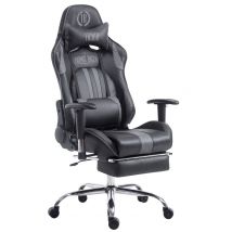 Chaise De Bureau Racing Limit Avec Repose-pieds Noir/gris - Ovegna