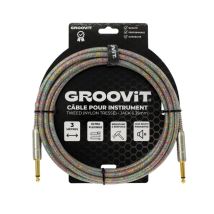 Cable Jack 6.35 D/d - 3m - Nylon Tressé Disco - Groovit