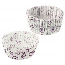 Lot De 50 Moules À Muffins En Papier Motif Fleur Violette 7 Cm Zenker Smart Pastry
