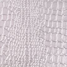 Tissu Simili Cuir Croco Argent - Craftine