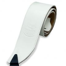 Soldier Sangle Cuir Lisse Blanc Brillant