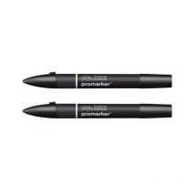 Lot De 2 Feutres Promarker Noir - Winsor Et Newton - Winsor & Newton