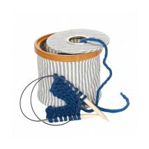 Bac A Laine Pliable Rayé Gris Canvas Meets Bamboo - Prym Gris