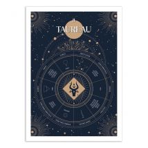 Affiche 50x70 Cm - Taureau Signe Du Zodiac - Frog Posters - Wall Editions