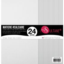 24 Papiers Scrapbooking Calcaire - 300g/m2, H : 30,5 Cm - Infocrea