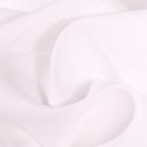 Tissu Ramie Lin Uni Blanc - Au Mètre - Craftine