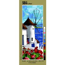 Canevas Antique Moulin Des Cyclades 25x60cm - SEG