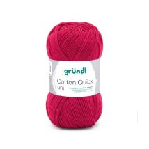 Fil À Tricoter Cotton Quick Uni - Gründl - Ppsc - Certifié Oeko-tex 154 Rouge