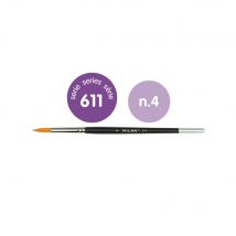 Sachet 6 Pinceaux 'premium Synthetic' Ronds Manche Court Série 611 No 4 - Milan