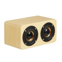 Enceinte Bluetooth Rétro Bois 3d Stéréo Subwoofer Audio Portable Puissance 5w Beige Yonis - Yonis