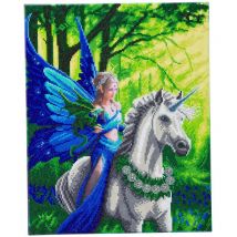 Crystal Art Kit Tableau Broderie Diamant 40x50cm Anne Stokes Balade - Crystal Art