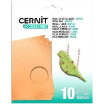 10 Feuilles Métallisées - Cuivre - Loisirs Créatifs - Cernit Scrapbooking