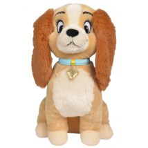 Grande Peluche Disney : Chien Miss Lady 45 Cm - Belle Et Le Clochard - Nicotoy - Nicotoy