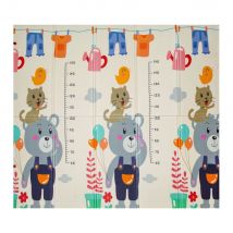 Tapis D'Eveil Pliable Réversible Bébé Chat & Ville Par Kidolo