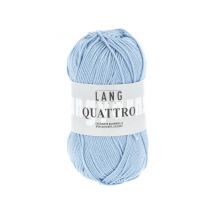 Fil À Tricoter 100% Coton Quattro - Lang Yarns 121 Bleu