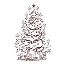 Tampon En Bois Sapin De Noel - Graine Creative