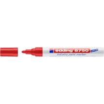 Lot De 10 Marqueurs Peinture 8750 Spécial Industrie Rouge 2-4 Mm Edding - Edding