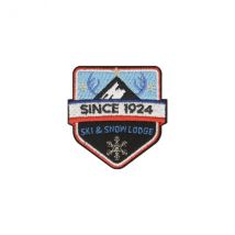 Ecusson Thermocollant Since 1924 Ski&snow Lodge 5x5cm - My mercerie