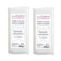 Pâte À Sucre De Couverture Blanche 1 Kg - Scrapcooking
