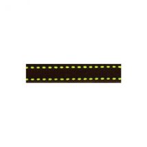 Bobine 25m Galon Polyester Tiret Noir Et Vert 10mm - Stephanoise