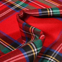 Tissu Tartan Ecossais Sullivan Sur Fond Rouge - Craftine