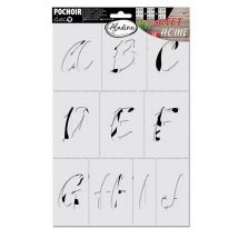 3 Pochoirs De Décoration - Alphabet - 20 X 30 Cm - Aladine