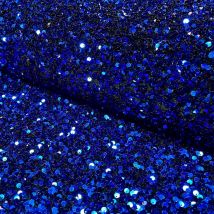 Tissu Sequins Épais Extensible Bleu Roi - Au Mètre - Craftine