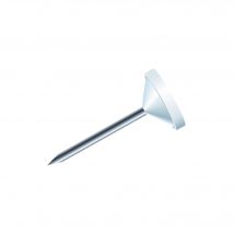 Boîte De 100 Épingles À Tête Plate Unie - Hauteur De Pointe 8mm - 5mm De Diamètre - Blanc - Exacompta