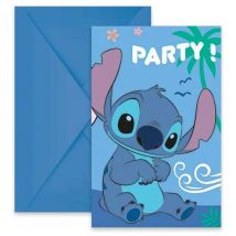 6 Invitations Stitch - Annikids