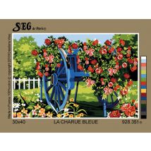 Canevas Antique La Charrue Bleue 30x40cm - SEG