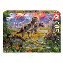 Puzzle Rencontre Entre Dinosaures 500 Pièces - Educa - Educa Borras