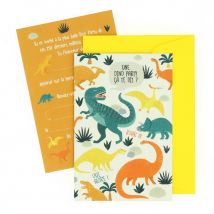 6 Invitations Dinosaures - Recyclables - Annikids