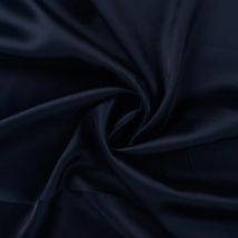 Tissu Satin De Viscose Uni Bleu Marine - Craftine
