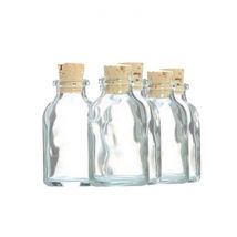 5 Mini Bouteilles En Verre 6 Cm Avec Bouchon Liège - Graine Creative