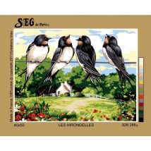 Canevas Antique Les Hirondelles 40x50cm - SEG