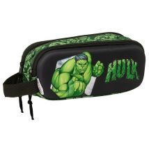 Trousse Hulk Noire 3d 21 Cm - 2 Compartiments - Marvel